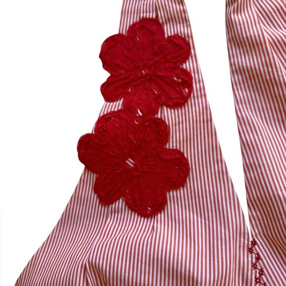 Silvia Tcherassi Eos Embroidered Cotton Cropped Top - Sz Small - Picture 10 of 11